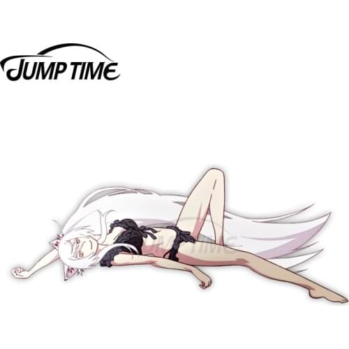 Jump Time Black Hanekawa 8 Ecchi Nekomimi 5.2 Anime Sexy Girl Vinyl Decal Waifu Car sticker