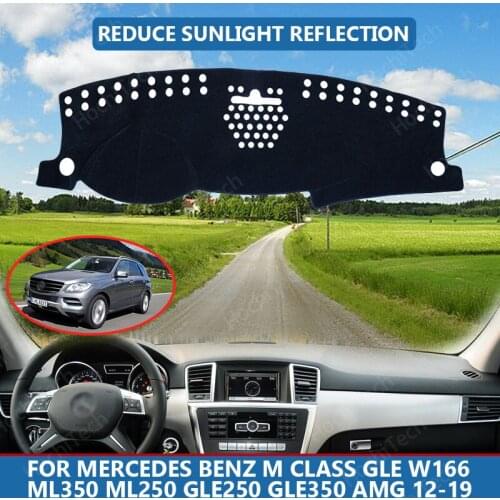 Car Inner Dashboard Cover Capet Cape for Mercedes Benz M Class GLE GLE250 GLE350 AMG 12-19 Dashmat Sunshade Pad Cover Dash Mat