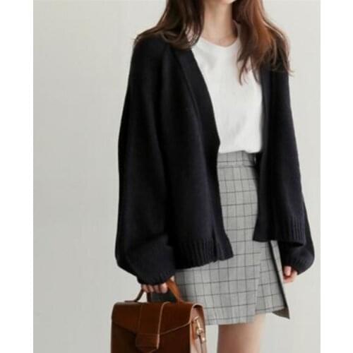 Knitted Sweater Cardigan Women Autumn Winter Open Stitch Knitted Sweaters Casual Loose Cardigans Knit Top Rebeca Mujer