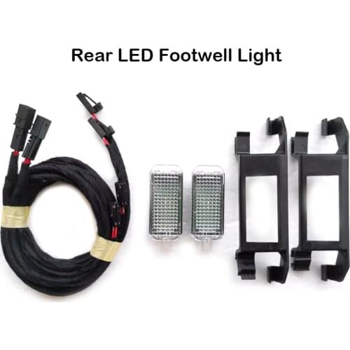Rear LED Footwell Light Foot Socket Lamp With Bracket For VW Kodiaq Passat T-CROSS T-ROC