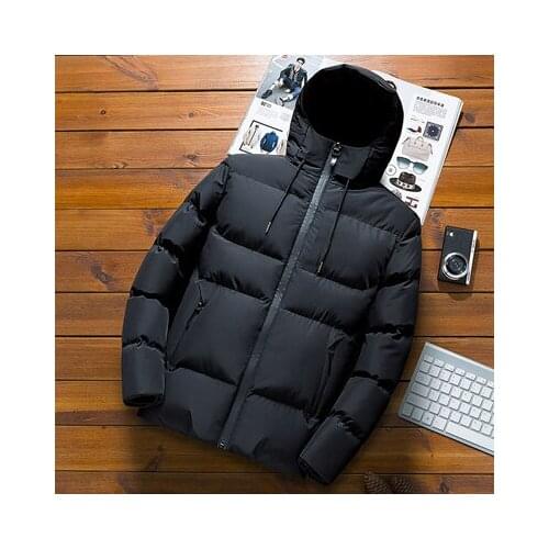 Winter Mens Jacket Fashion Men Cotton Thick Warm Parkas Man Casual Outdoor Windbreaker Thermal Down Hooded Coats Clothing