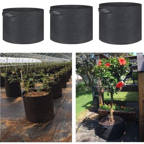 1Pcs 1-30 Gallon Grow Bags Felt Grow Bag Gardening Fabric Grow Pot Vegetable Growing Planter Garden Flower Planting Pots