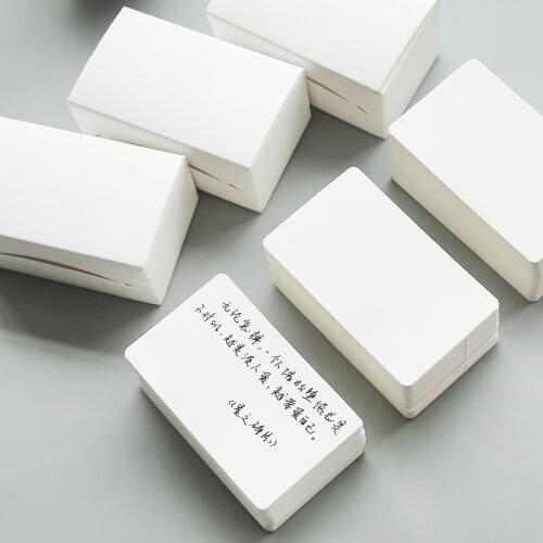 100 PCS/Box DIY Kraft Paper Card Message Memo Wedding Party Gift Thank You Cards Label Bookmarks Papel Brown White