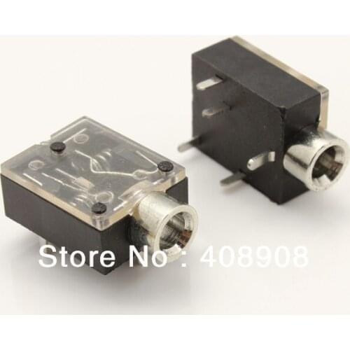 100 PCS/LOT 3.5mm Stereo Phono Jacks / Female Phono Mono PCB Panel Phone Jack