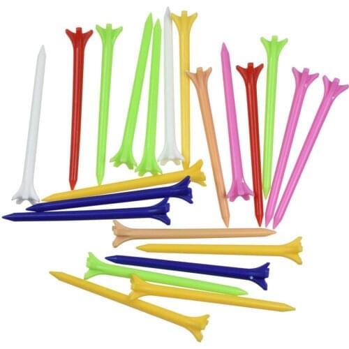 100Pcs Outdoor Plastic Height Control Golf Tees Tool Practicing Ball Holder Reduce Friction Side Spin Tee for Golf Practice Tool