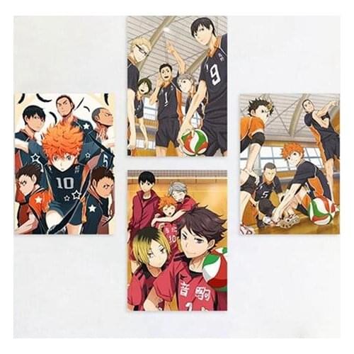 12style Anime Volleyball Boy Painting Haikyuu Japanese Style Art Film Print Silk Poster for Your Home Wall Decor 24x36inch