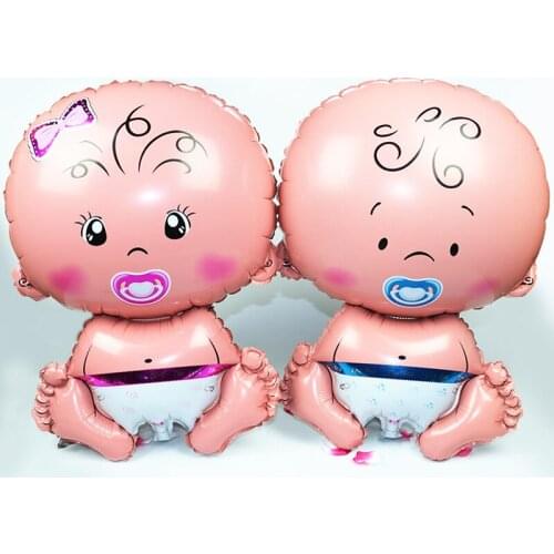 2pcs /Lot Children Angel Baby Helium Foil balloons 1th Birthday Party Decorative Balloons Globos Baby Shower Balloon Baby Girl