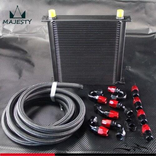40 Row AN10 Engine Oil Cooler + 5M AN10 Oil Line w/ Hose Fittings Kit