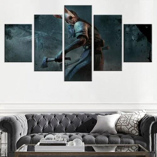 5pcs The Huntress Dead By Daylight Game Poster Artwork Canvas Paintings Wall Art for Home Decor,framed