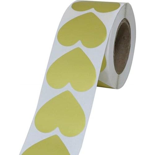 50pcs/wad Heart shape of gold Stickers seal Labels stickers scrapbooking for Package and wedding decoration stationery sticker