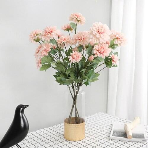 80cm Rose Pink Silk Artificial Flowers Bouquet Big Head Cheap Fake Flowers For Home Wedding Decoration indoor Plants House Decor