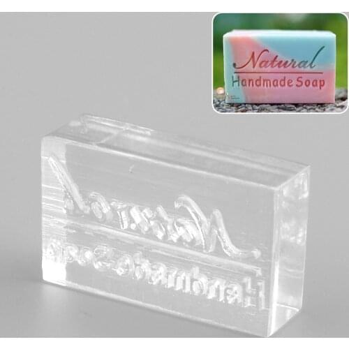 Acrylic Natural Design Handmade Soap Stamping Stamp Seal Mold Craft DIY Acrylic Customized Soap Stamp Crystal Handmade Soap