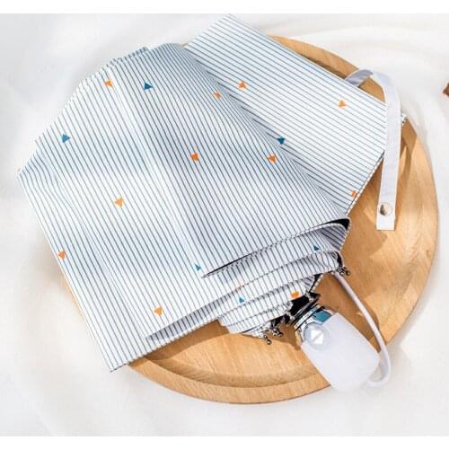 Fully automatic umbrella men and women rain and sun dual-purpose vinyl sun umbrella sunshade sun protection UV umbrella