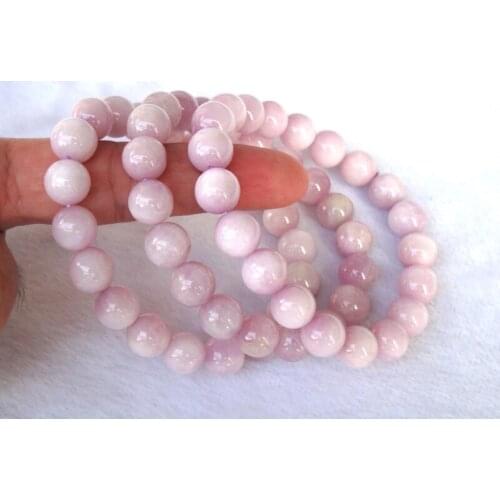 Free Shipping Natural Kunzite Round 10mm Beads Bracelet Women Jewelry Accessories Weddings Parties Birthday Gift