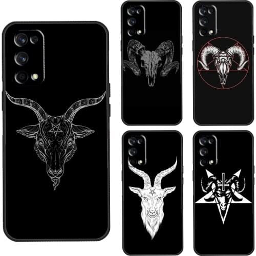 Goat Head Satan Case For OnePlus 8T 7T Nord 7 8 9 Pro Cover For Realme 8 7 6 Pro Q3 C3 C11 C15 C21 GT Neo