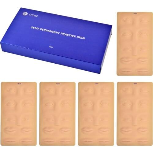 CHUSE Microblading Practice Skin 3D Eyebrow+Lips Cosmetic Permanent Makeup Tattoo Training Sheet