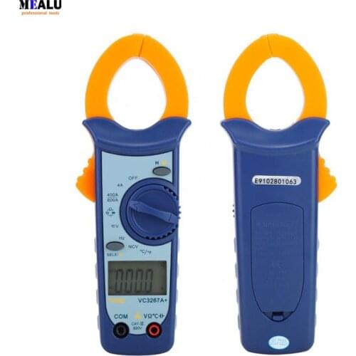 Digital AC/DC Current Voltage Resistance Frequency Clamp Meter Multimeter Temperature Measurement Auto Range