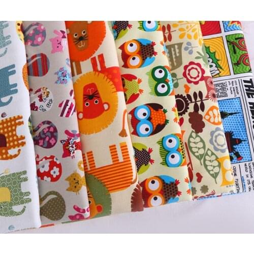 Child Cartoon Printing Cotton Canvas Fabric Sofa Cover Tablecloth Cover Cloth Handmade Diy Fabric Cloth Per Meter Home Textile