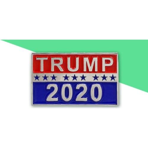 TRUMP 2020 Punk Enamel Pins American Republican Parade President Campaign Star Ticket Badge Denim Coat Backpack Poker Brooch