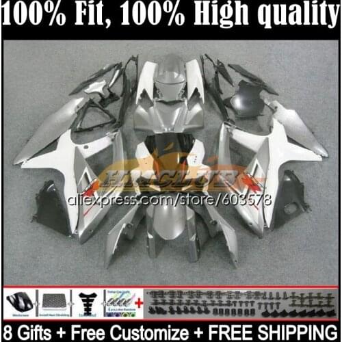Injection For SUZUKI GSXR 750 600 CC GSXR-600 K8 08 6CL.25 GSXR750 GSXR600 08 09 10 GSXR-750 2008 2009 2010 Fairing Grey white