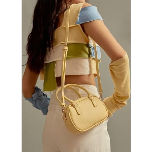 Korean Summer PU Leather Crossbody Pillow Bags For Women Branded Shoulder Bag Trending Luxury Travel Hand Bag