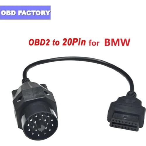 Hot selling 20Pin to OBD2 For BMW Old Gasoline OBDll Interface Connect Cable Diagnostic Cable OBDII Adapter