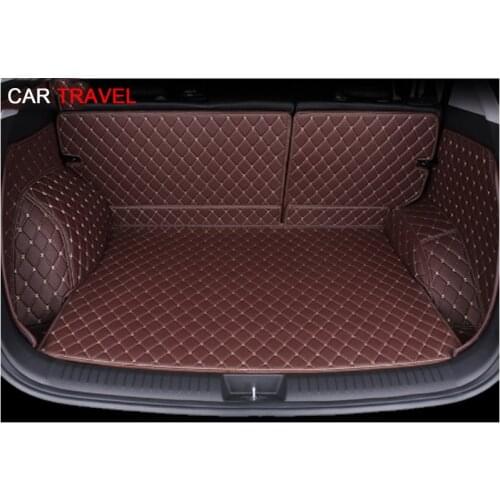 Best quality mats! Full set car trunk mats for Hyundai Creta -2014 waterproof boot carpets cargo liner mat for Creta