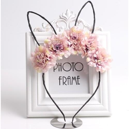 Cute Cat Ears Hairbands for kids Girls Flower Hair Hoops Party Headband Wedding Headwear Tiaras Girls Hair Accessories