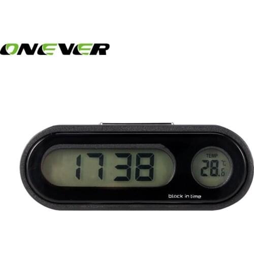 Mini Car Automobile Digital Clock Auto Watch Automotive Thermometer Hygrometer Decoration Ornament Clock In Car Car-Styling