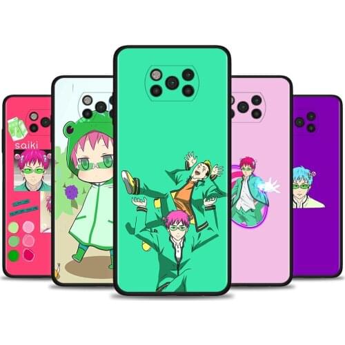 Saiki k kusuo anime Shell For Xiaomi Poco X3 M3 Pro X3NFC F3 F1 CC9 Pro CC9E Note 10 Lite Capa Soft Para Silicone Guscio