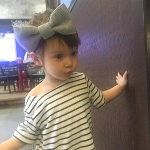 2018 New 10pcs/lot Space Cotton Children Girls Headband Bowknot Hairbands Kids Hair Accessories Solid Color Knotted Hair wrap