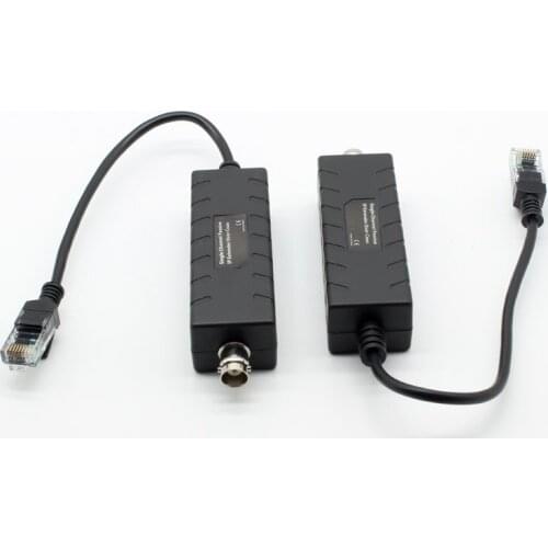 One pair single channel Passive IP Extender Over Coaxial Cable 10/100Mbps with RG59 connector transmission 100m