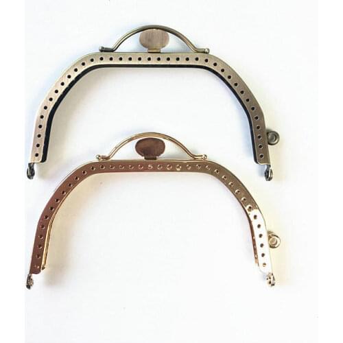 Wholesale 10PCS 12.5cm arch Smooth surface purse frame Kiss Clasp DIY Kiss Lock bag Accessories Bronze/gold