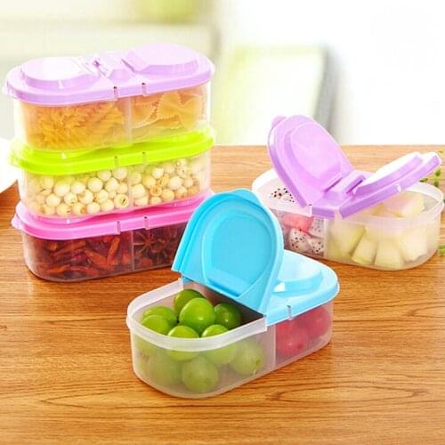 Plastic Food Fruit Container Storage Box with Lid Camping Outdoor Lunch Boxes Multifunctional Kitchen Refrigerator Sealed Box