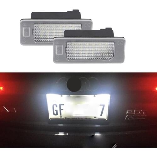 2X Led License Plate Light For Audi A4 B8 A5 S5 Q5 TT TTS A7 RS5 TTRS A6 C7 Led Number Plate Lamp Canbus