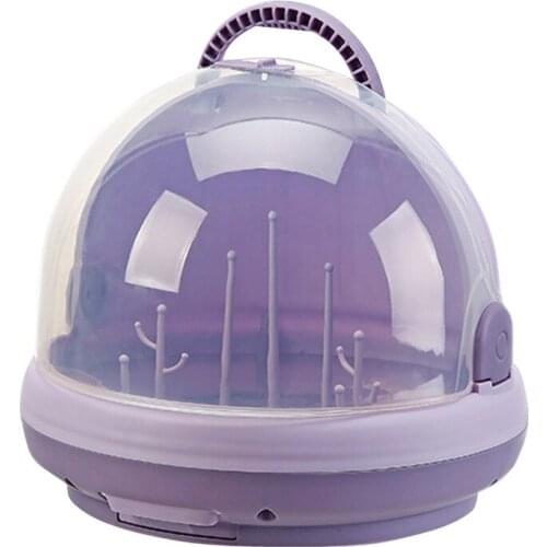 Dropshipping Baby Portable Bottle Drying Racks with Anti-dust Cover Large Nursing Bottles Storage Box Travel Feeding Organizer