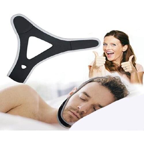 Hot Sale Anti Snore Stop Snoring Chin Strap Belt Anti Apnea Jaw Solution Sleep Support Apnea Belt Stop Snore Sleeping Care Tools
