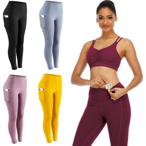 ATHVOTAR Yoga High Waist Pants Pocketed Fitness Sport Gym Running Women Leggings Fitness Sport Outdoors Workout Yoga Pants