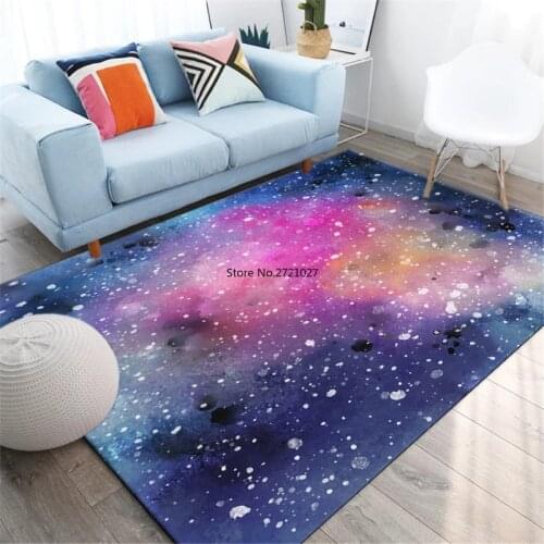 Nordic Abstract Purple Star Sky Carpet for Bedroom Romantic Fresh Simple Rug Girl'Room Bedside Mat Hallway Carpet Doormat