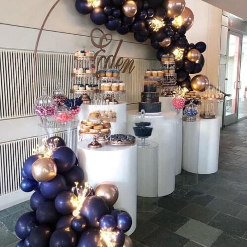 Wedding Decoration White Display Metal Round Wedding Stage Backdrop For Event sunyu2597