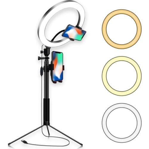Selfie Ring LED Light with Stand Tripod Photography Studio Ring Lamps for Phone TikTok Youtube Makeup Video Vlog Video Lights