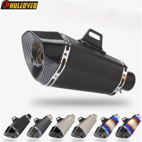 Universal Inlet 51mm Length 340mm Motorcycle Exhaust Muffler Escape with DB Killer Modified Exhaust Pipe for Z750 Z900 MT09 MT07