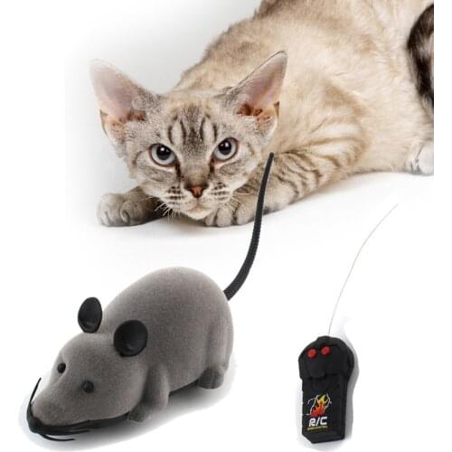 Funny Remote Control Rat Mouse Wireless Cat Toy Novelty Simulation Plush Funny RC Electronic Mouse Dog Pet Toy For Cats Toys