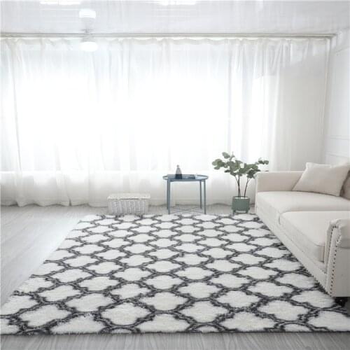 Nordic style living room coffee table carpet gradient non-slip rug bedroom bedside carpet plush household floor mat Crawling mat