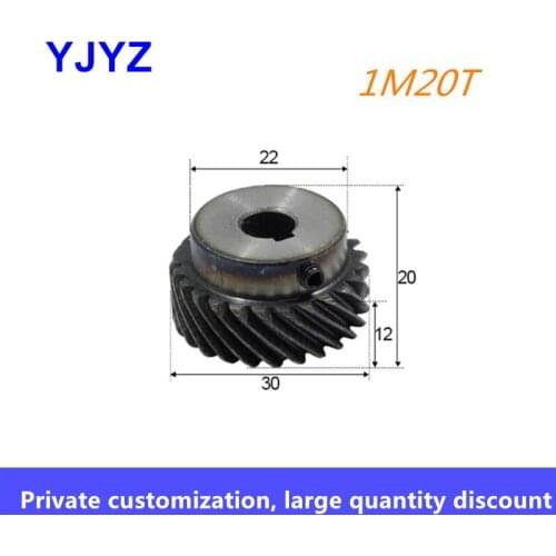 1M 20 Teeth Helical gear Motor Interlaced Gear 45 degree helical gear 8 10 12 14 mm hole