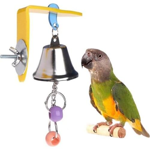1Pc Small Pet Toys Creative Parrot Toy Creative Funny Bite Resistant Hanging Bell Toy Bird Toys Pet Interactive Supplies