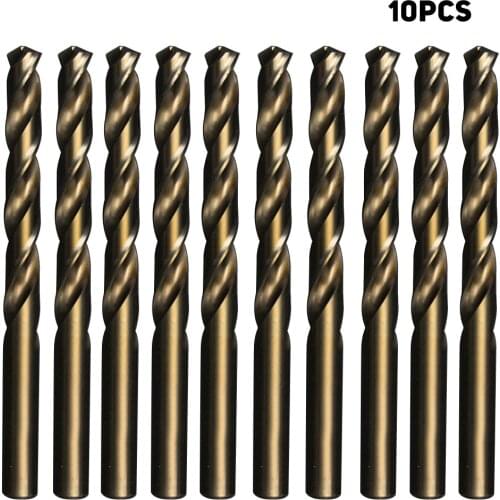 10pc 2.5mm M35 Stainless Steel Cobalt Twist Drill Bit Woodwork Cutter Tool