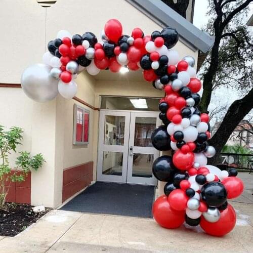 158pcs DIY Balloons Arch Red Black White Balloon Garland Kit For Wedding Anniversaire Birthday Baby Shower Home Party Decoration