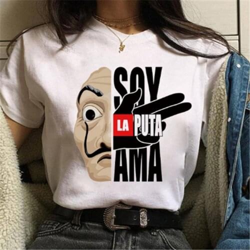 2021 Fashion Womens T Shirt New Money Heist Women La Casa De Papel Tshirt Funny Tops Tee Fashion Female Clothes T-shirts