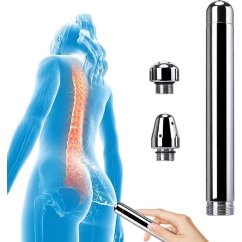 3-Head Enema Anal Douche Shower Cleaner Feminine Vaginal Butt Plug Cleaning 3 Enema Nozzle Metal Enemator Colonic Washing Health